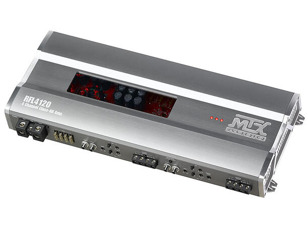 MTX - RFL4120 - firekanals forsterker 4x 200Watt, aktivt filter, EBC inkl.